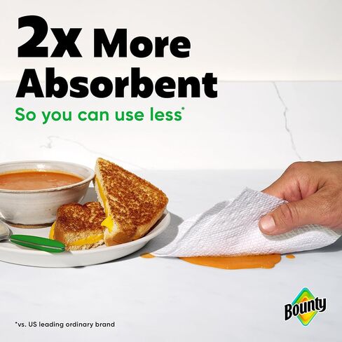 Bounty Full Sheet Paper Towels, White, 2 Triple Rolls = 6 Regular Rolls (Packaging May Vary) in Kuwait