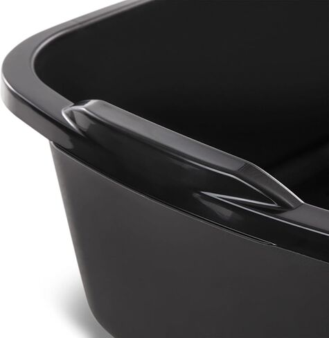 18 Quart Multi-Purpose Black Dishpan, Plastic Sink Tub for Kitchen and Utility in Saudi Arabia