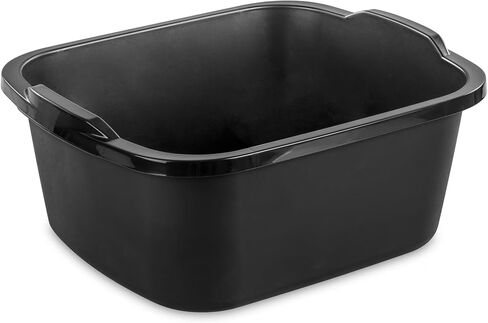 18 Quart Multi-Purpose Black Dishpan, Plastic Sink Tub for Kitchen and Utility in Saudi Arabia