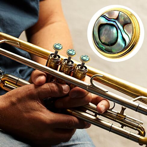 Trumpet Valve Caps, 3Pcs Trumpet Accessories Valve Finger Buttons Trumpets Key Buttons Caps Replacement Copper Finger Button-Repairing Musical Instruments Trumpet-Valve Parts for Most Trumpets in Saudi Arabia