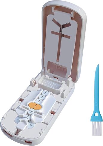 قاطعة حبوب الدواء للحبوب المتعددة، مقسم حبوب الدواء للحبوب الكبيرة والصغيرة والصغيرة 1/2 1/3 1/4 - شفرة مزدوجة مطورة لقطع نظيف، مع جهاز مركزي قابل للتعديل in Kuwait