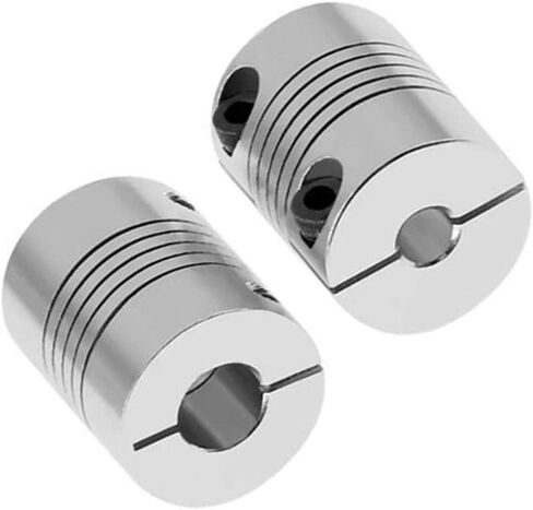 4 قطع وصلات مرنة، مقاس 6.35 * 10 مم، القطر الخارجي 19 مم، الطول 25 مم، تستخدم بشكل أساسي لتوصيل المحركات، السائر، إلخ in Kuwait