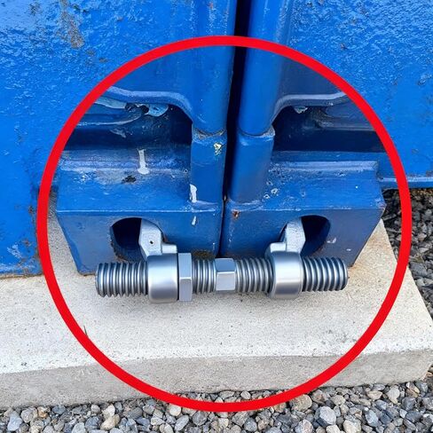 2 مشبك تركيبات جسر حاوية الشحن - 260 مم/280 مم، مشبك لولبي مجلفن لتوصيل حاويات 20/40 قدم (280 مم) in Kuwait