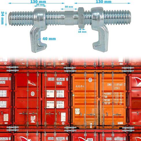 2 مشبك تركيبات جسر حاوية الشحن - 260 مم/280 مم، مشبك لولبي مجلفن لتوصيل حاويات 20/40 قدم (280 مم) in Kuwait