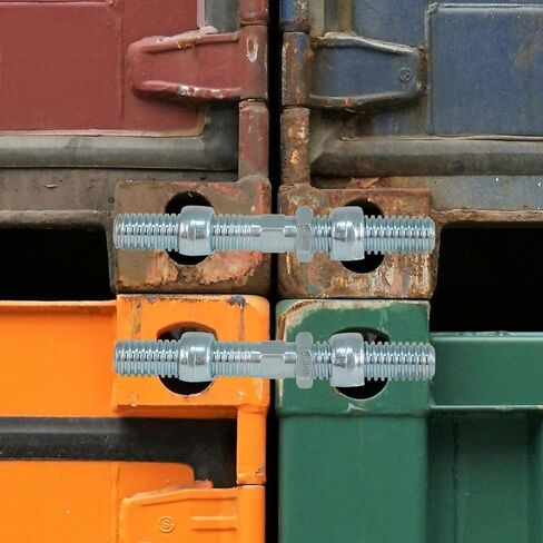 2 Pack Shipping Container Bridge Fittings Clamp - 260 mm/280 mm, Galvanized Screw Clamp for Connecting 20/40FT Containers (280MM) in Saudi Arabia