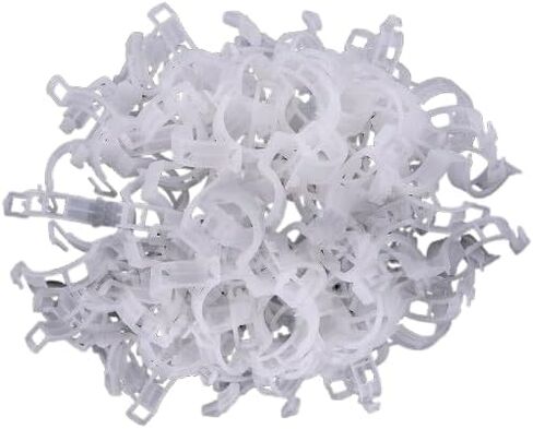 50 Pcs Plastic Trellis Plant Support Clips for Support, Grape and Tomato Vine, Vegetables Plants, Garden Clips to Grow Upright Makes Plants Healthier (Clear) in Saudi Arabia