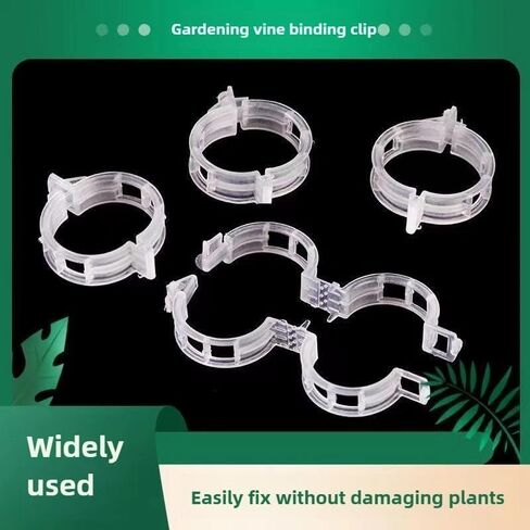 50 Pcs Plastic Trellis Plant Support Clips for Support, Grape and Tomato Vine, Vegetables Plants, Garden Clips to Grow Upright Makes Plants Healthier (Clear) in Saudi Arabia