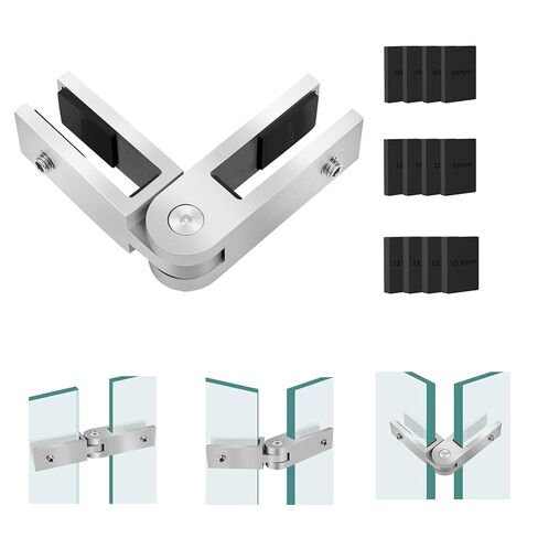 4 عبوات من الجدار الدرابزين إلى المشبك الزجاجي، دعامة T304 من الفولاذ المقاوم للصدأ على شكل حرف F للاستخدام الداخلي والخارجي، حامل مشبك زجاجي بلمسة نهائية مصقولة للسياج والدرابزين وسطح الشرفة in Kuwait