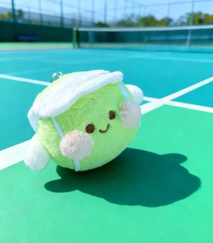 سلسلة مفاتيح من القطيفة المحشوة بكرة التنس الناعمة اللطيفة من JEWSUN in Kuwait