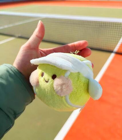 سلسلة مفاتيح من القطيفة المحشوة بكرة التنس الناعمة اللطيفة من JEWSUN in Kuwait