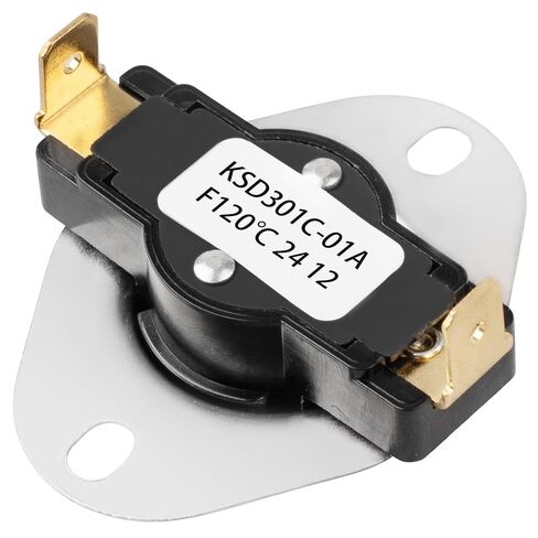 Thermal Switch Thermostat Control, 120°F ON and 105°F Off, Snap Disc Thermostat Switch for Fireplace Blower Fans, Wood Stove Fans,Wall & Floor Furnaces,RV Refrigerator Cooling Fan, Solar Water Heater in Kuwait