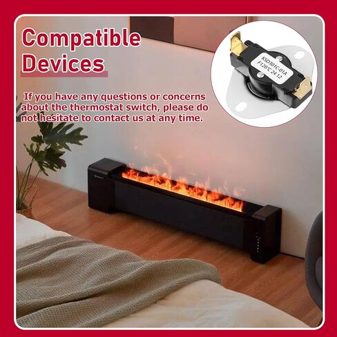 Thermal Switch Thermostat Control, 120°F ON and 105°F Off, Snap Disc Thermostat Switch for Fireplace Blower Fans, Wood Stove Fans,Wall & Floor Furnaces,RV Refrigerator Cooling Fan, Solar Water Heater in Kuwait