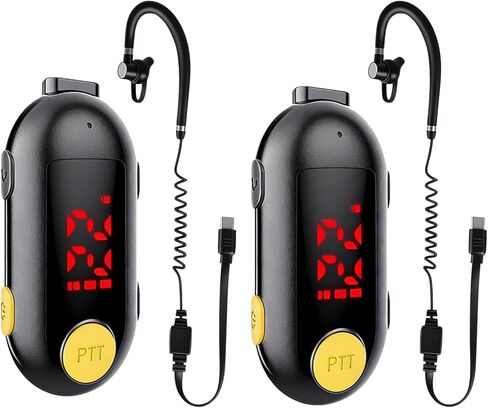 سماعات الرأس Mini Walkie Talkie: Bluetooth ثنائي الاتجاه للراديو FM Transceiver و Portable Small Walkie للمطاعم والأنشطة الرياضية والخارجية ، يمكن ارتداؤها للمستشفيات والسياحة in Kuwait