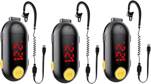 Mini Walkie Talkie Headset: Bluetooth Two-Way Radio FM Transceiver, Portable Small Walkie Talkies for Restaurants, Sports & Outdoor Activities, Wearable for Hospitals & Tourism in Kuwait