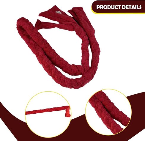 حبل بيلاتيس مضفر للنساء إكسسوار بيلاتيس أحمر غير مرن للتمدد لممارسة المرونة والرقص وصالة الألعاب الرياضية المنزلية in Kuwait