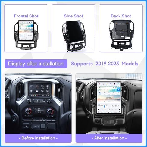 15.6 بوصة 8+128GB شاشة Tesla شاشة Android 13 سيارة ستيريو لشيفروليه سيلفرادو GMC Sierra 2019-2023 CAR GPS Navigation Multimedia Player Tape Autoradio Tape (8-128GB Carplay) in Kuwait