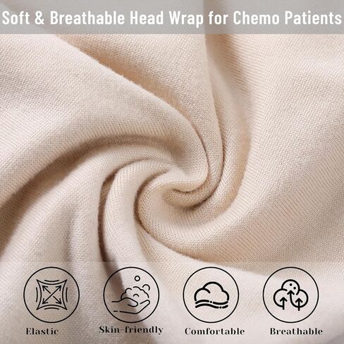Eurzom 5 Pcs Knot Chemo Headwear for Women Flower Stretch Elastic Cancer Beanies Hats Soft Relaxed Chemotherapy Headwraps Chemo Turban Chemotherapy Head Coverings Cap for Cancer Patient Hair Loss in Saudi Arabia
