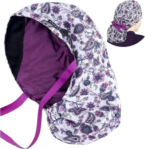 ABAMERICA Scrub Caps for Women Surgical Caps Nurse Hat Functional Ponytail Holder for Long Hair Single or Satin-Lined in Kuwait