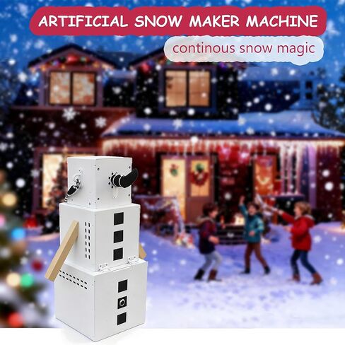 Snow Maker Machine, Golem Shaped Snow Machine for Indoor/Outdoor, 2-Speed Remote Control, 30mins Continuous Snowflake for Christmas/Party in Saudi Arabia