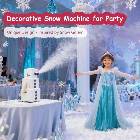 Snow Maker Machine, Golem Shaped Snow Machine for Indoor/Outdoor, 2-Speed Remote Control, 30mins Continuous Snowflake for Christmas/Party in Saudi Arabia