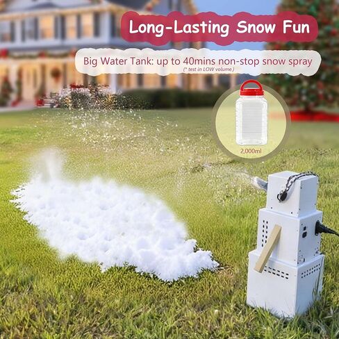 Snow Maker Machine, Golem Shaped Snow Machine for Indoor/Outdoor, 2-Speed Remote Control, 30mins Continuous Snowflake for Christmas/Party in Saudi Arabia