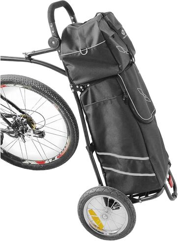 M-Wave Unisex – Adult's Stalwart 2 Shopping Bicycle Trailer, Black, 125 x 56 x 90 cm in Saudi Arabia
