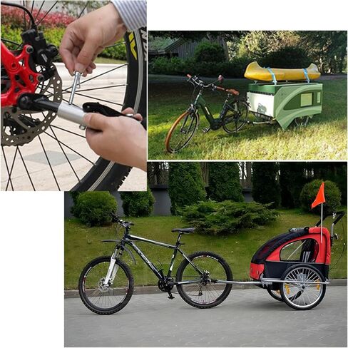 2 Sets Bicycle Hitch Trailer Coupler, Hitch Connector Cycling Adapter Accessories, BikeTrailer Hitch Connector Attachment with Tool in Saudi Arabia