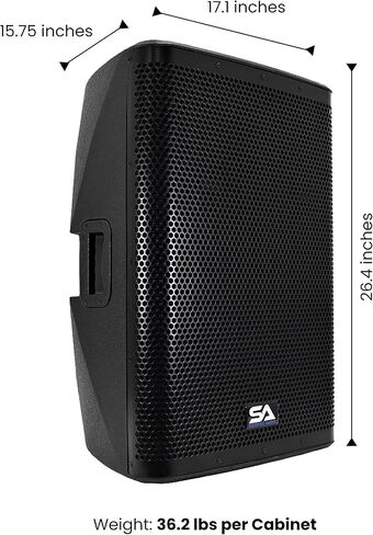 Seismic Audio Speakers Fury-12, Premium PA/DJ Loudspeaker, 2- Way Active Loudspeaker, 12", Bluetooth, DSP, Built in Mixer & Class D Amplifier in Saudi Arabia