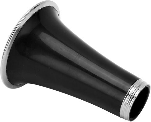 ABS Clarinet Bell, Replacement Part Wear Clarinet Horn Tube Plated Ring Fine Workmanship for Wind Instruments (CC28 Black) in Saudi Arabia