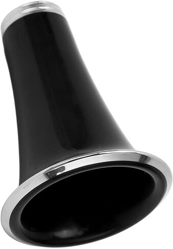 ABS Clarinet Bell, Replacement Part Wear Clarinet Horn Tube Plated Ring Fine Workmanship for Wind Instruments (CC28 Black) in Saudi Arabia