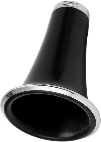 ABS Clarinet Bell, Replacement Part Wear Clarinet Horn Tube Plated Ring Fine Workmanship for Wind Instruments (CC28 Black) in Saudi Arabia