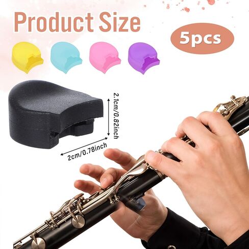 cobee 5Pcs Clarinet Thumb Rest, Clarinet Thumb Rest Cushions, Rubber Thumbs Protector Clarine t Reeds Accessories, Clarineting Mouthpiece Pad for Most Clarinets, Oboe in Saudi Arabia