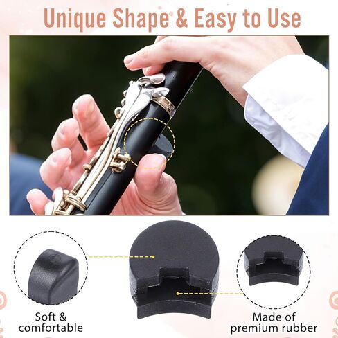cobee 5Pcs Clarinet Thumb Rest, Clarinet Thumb Rest Cushions, Rubber Thumbs Protector Clarine t Reeds Accessories, Clarineting Mouthpiece Pad for Most Clarinets, Oboe in Saudi Arabia