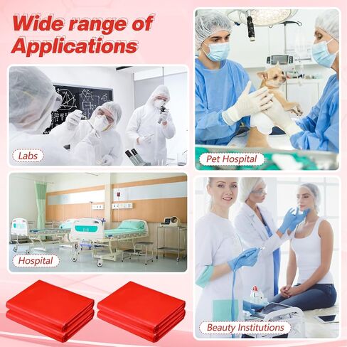 50 Pack Biohazard Waste Bags 30 Gallon Red Trash Liner 31.5 x 35.4 No Leak Trash Bags for Hospital Use Infectious Waste Disposal in Saudi Arabia