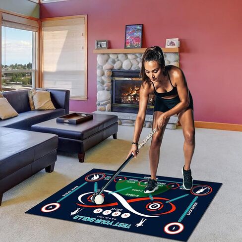 Field Hockey Training Mat - 63" x 39" Indoor Outdoor Practice Mat with Non-Slip Backing - Field Hockey Practice Equipment for Drills & Ball Control - Cool Field Hockey Gifts in Saudi Arabia