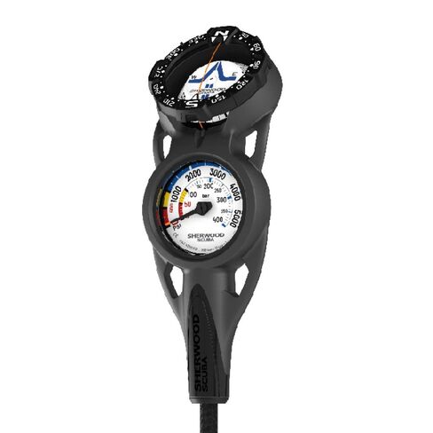 Scuba Diving Compass & Pressure Gauge Console, Color-Coded PSI/BAR Indicators, Streamlined Design in Saudi Arabia
