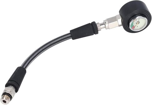 Fabater Diving Pressure Gauge, 360 Rotatable Metal Diving Pressure Gauge, Luminous Submersible Pressure with High Pressure Hose, Underwater Dive Equipment (15cm) in Saudi Arabia