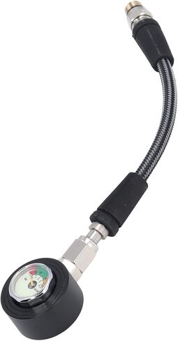 Fabater Diving Pressure Gauge, 360 Rotatable Metal Diving Pressure Gauge, Luminous Submersible Pressure with High Pressure Hose, Underwater Dive Equipment (15cm) in Saudi Arabia