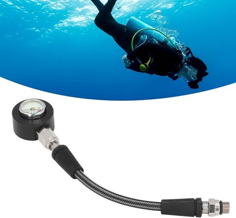 Diving Pressure Gauge, Scuba Diving Pressure Gauge, Luminous Submersible Pressure Gauge with High Pressure Hose for BCD in Saudi Arabia