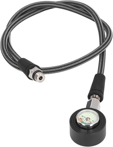 Fabater Diving Pressure Gauge, 360 Rotatable Metal Diving Pressure Gauge, Luminous Submersible Pressure with High Pressure Hose, Underwater Dive Equipment (80cm) in Saudi Arabia
