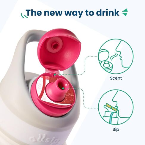 Allsips 7 كبسولات بنكهة ScentSip المنعشة | ليمون، فحم الكوك، أناناس، توت، زبادي، عنب، نكهة التفاح in Kuwait