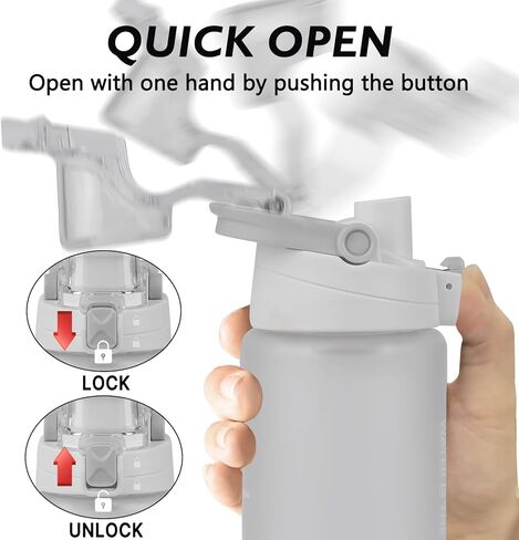 27oz Sports Water Bottle with Removable Filter, Motivational Water Bottle with Capacity Marker, Leakproof Drinking Water Bottle with Handle for Travel Fitness Gym Outdoor (White) in Saudi Arabia