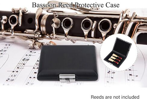 حافظة Rosvola Bassoon، حافظة قصب الباسون، غطاء من جلد البولي يوريثان صندوق حاوية قصب الباسون لـ 3 قطع من القصب in Saudi Arabia