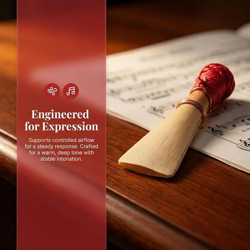 Totority Bassoon Reed Medium Strength, Hand-Selected Natural Cane Reed for Warm Tone & Steady Response, Professional Woodwind Accessory for Students & Advanced Players in Saudi Arabia