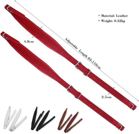 Accordion Strap, Adjustable Wear-Resistant Shoulder Belt for 16-120 Bass Accordion, Comfort Fit Strap for Musicians Performers(43 * 8 * 5cm-Red) in Kuwait