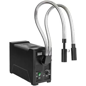 Fiber Optic Microscope Illuminators with Dual Gooseneck LED Lights, Wavelength Range 570-900 NM, Adjustable Aperture for Scientific in Kuwait