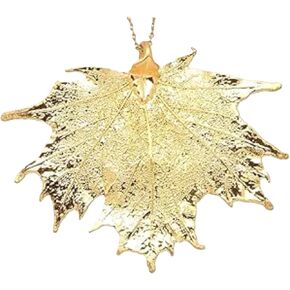 Allmygold 24k Gold Dipped Real Sugar Maple Leaf with Gold-Plated Chain in Saudi Arabia