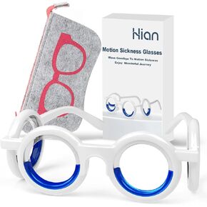 Hion Motion Sickness Glasses,Relieve Carsickness Airsickness Seasickness,Ultra-Light Portable Nausea Vertigo Glasses, No Lens Liquid for Adults or Kids(Violet-1Pair) in Kuwait