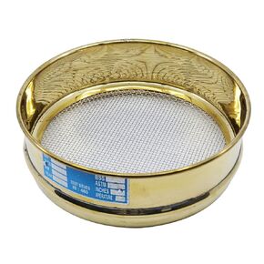 EISCO Test Sieve, 8 Inch - Full Height - ASTM No. 10 (2.0mm) - Brass Frame with Stainless Steel Wire Mesh in Kuwait