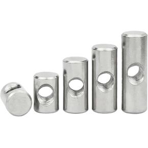 Barrel nut, M4 M5 M6 Cylindrical PinDowel Cross Hole Hammer Embedded Nut for Wood Furniture Accessories(OD6 M4x30(5PCS)) in Kuwait
